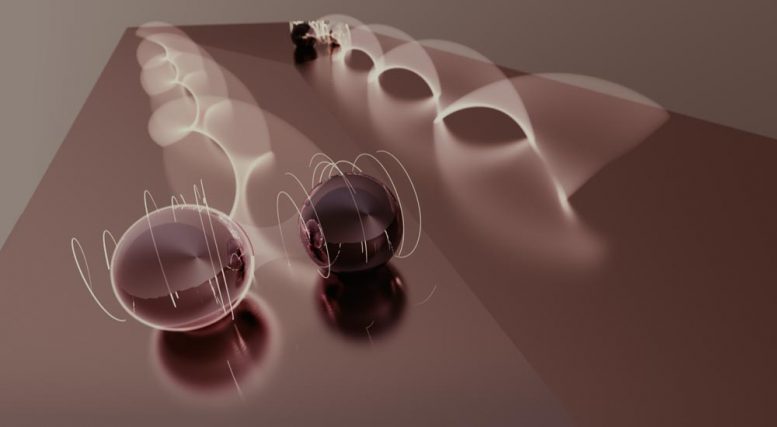 New measurements show evidence for the presence of exotic Majorana particles on the surface of an unconventional superconductor, Uranium ditelluride. Graphic provided by Dr. E. Edwards, Managing Director of Illinois Quantum Information Science and Technology Center (IQUIST). Credit: Illinois Quantum Information Science & Tech Center